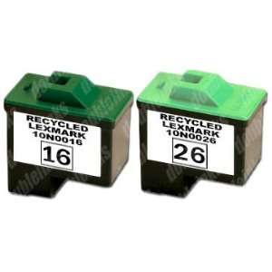   II Lexmark 16/26 (17/27) Remanufactured (1 BLK+ 1 CLR) Electronics