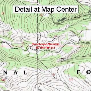  USGS Topographic Quadrangle Map   Stonehouse Mountain 