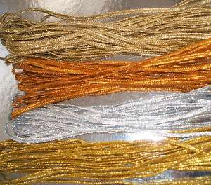 Braided Cord /Piping. Gold Silver Copper Bronze trims  