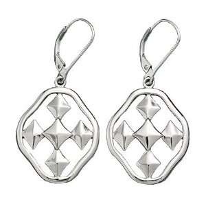   of Faith Small Dangle Earrings, Silver Plated, Cross Medal Jewelry