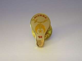 MIRZA Shriners 1988 Light Bulb Pin Masonic  