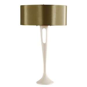  Rachel Simon French Mod Ivory Table Lamp with Driftwood 