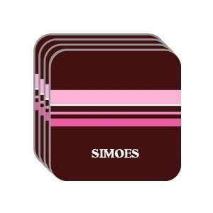 Personal Name Gift   SIMOES Set of 4 Mini Mousepad Coasters (pink 