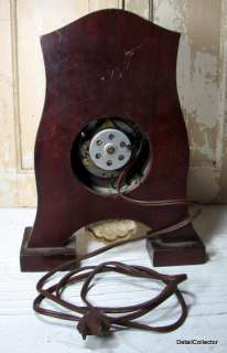 Vintage United Motion Clock Metal OWL Moving Eyes Art Deco Mid Century 