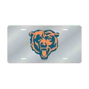  Chicago Bears Laser Cut Silver License Plate Automotive