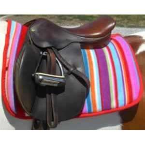  Fleece Saddle Pad   Colorful Stripes