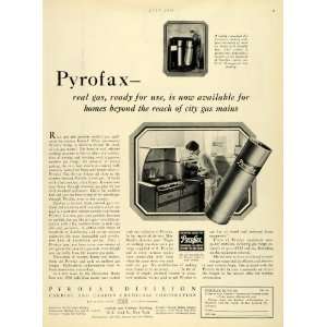  1928 Ad Pyrofax Gas Equipment Range Stove Kitchen Carbide 