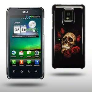  LG OPTIMUS 2X SKULL AND ROSES PATTERN BACK COVER BY 