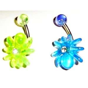   ™ Belly Button Ring Navel 2 sider Body Jewelry 14 Gauge Jewelry