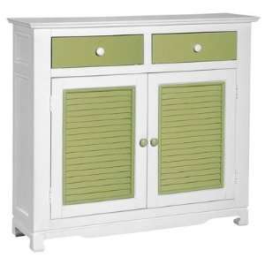  Sideboard in White & Lime Green Furniture & Decor