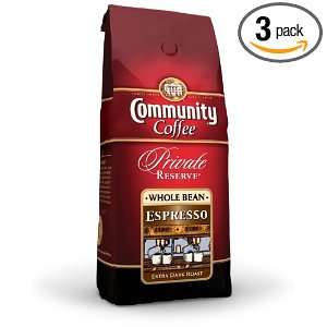 Community Coffee Private Reserve Whole Bean Coffee, Espresso Extra 