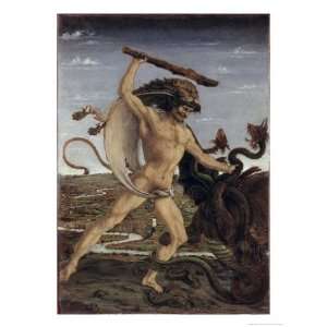  Hercules and the Lernaean Hydra Giclee Poster Print