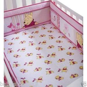 Disney so Sweet Pooh Baby Crib Sheet Pink Girls Nursery  