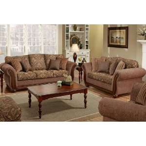    2pc Transitional Modern Fabric Sofa Set, PE 8937 S1