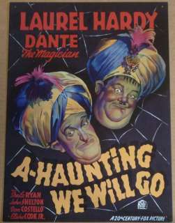 Laurel And Hardy Dante Magician Collectible Metal Sign  