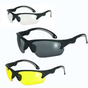   Sunglasses Clear Smoked Yellow Tinted Lens Hunting Shooting Airsoft