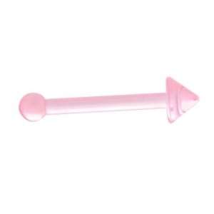  18 Gauge Pink Cone Flexible Nose Bone Jewelry