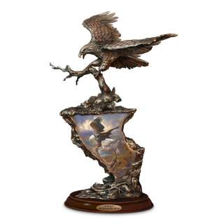   Bronze Eagle Sculpture With Ted Blaylock Full Color Artwork  