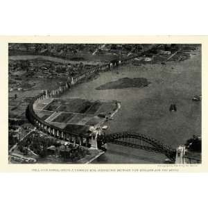  1923 Print Hell Gate Bridge Engineering East River Arch 