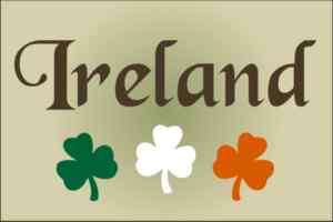 Stencil Ireland Lucky Shamrock Flag colors Celtic Signs  