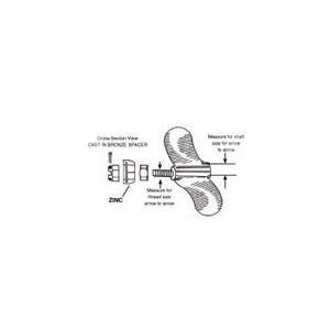  P 9 Propeller Nut Zinc Patent #259811