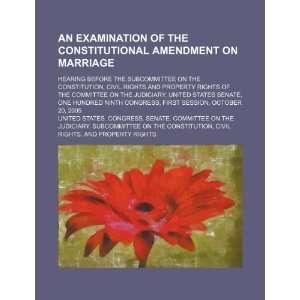 An examination of the constitutional amendment on marriage 