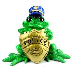   Policeman/Policewoman TJ Frogger Frog Figurine