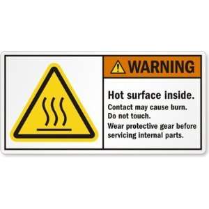  Hot surface inside. Contact may cause burn. Do not touch 