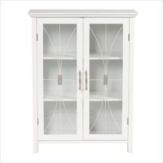 Double floor cabinet White finish Features two doors 34.5 in height