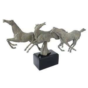   Galloping Stallion Horses Statue Sculpture Figurine