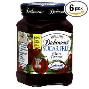 Dickinsons Preserves, Sf, Cherry, 8 Ounce (Pack of 6)  