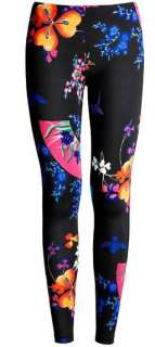   Floral Prints stretch leggings pants tights Cotton Spandex HOT  