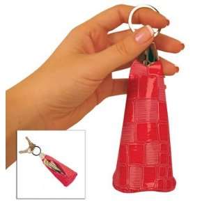  Mini Zippered Pouch Key Ring   Berry Red Automotive