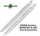cross century pen pencil set medali $ 69 95   