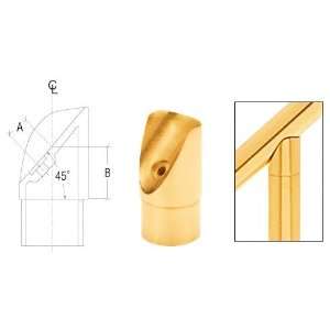  CRL Polished Brass 45 Degree Coped Perpendicular Collar 