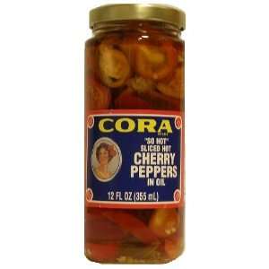 Cora So Hot Sliced Hot Cherry Peppers Grocery & Gourmet Food