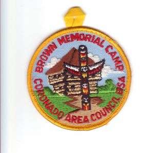 Camp Brown Memorial BSA Patch Coronado Area Council  