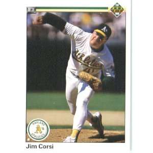  1990 Upper Deck # 521 Jim Corsi Oakland Athletics Baseball 