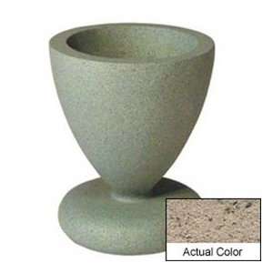   Round Planter   Weatherstone Gray 24x29 1/2 Patio, Lawn & Garden