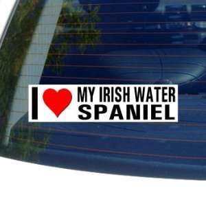   My IRISH WATER SPANIEL   Dog Breed   Window Bumper Sticker Automotive