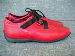 Zapatos de cuero rojos talla 39 Italia de diseño para mujeres de VERA 