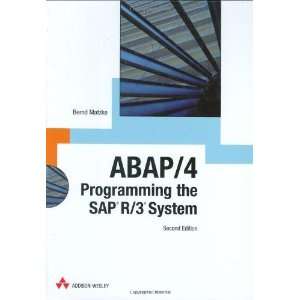   Programming the SAP R/3 System [Hardcover] Bernd Matzke Books