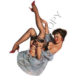  Sexy Nightie Pinup Decal s167 Musical Instruments