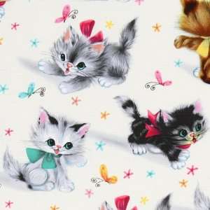    Michael Miller Kitties Cream Fabric Yardage Arts, Crafts & Sewing