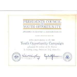   LBJ) Council On Youth Opportunity Recognition 