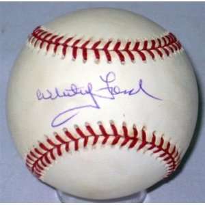  Whitey Ford Signed Baseball   Al Jsa Coa Hof   Autographed 