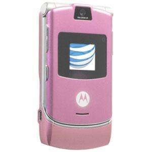   Motorola V3 RAZR Pink CLASSIC RAZER FLIP PHONE NO CONTRACT USED  