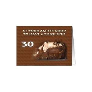 Funny Rhino 30th Birthday Card Toys & Games