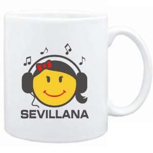 Mug White  Sevillana   female smiley  Music Sports 
