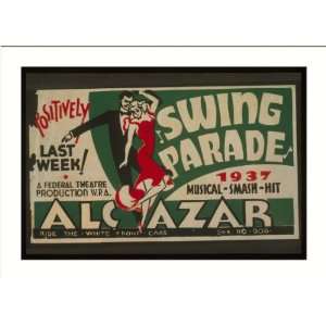  WPA Poster (M) Swing parade 1937 musical smash hit 